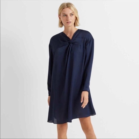 NWT Club Monaco‎ Twist Front Dress Robe in Navy SIze 4 - Picture 1 of 8
